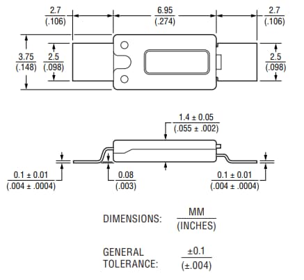 Mechanical Drawing - Bourns AD & SD Miniature Thermal Cutoff Devices